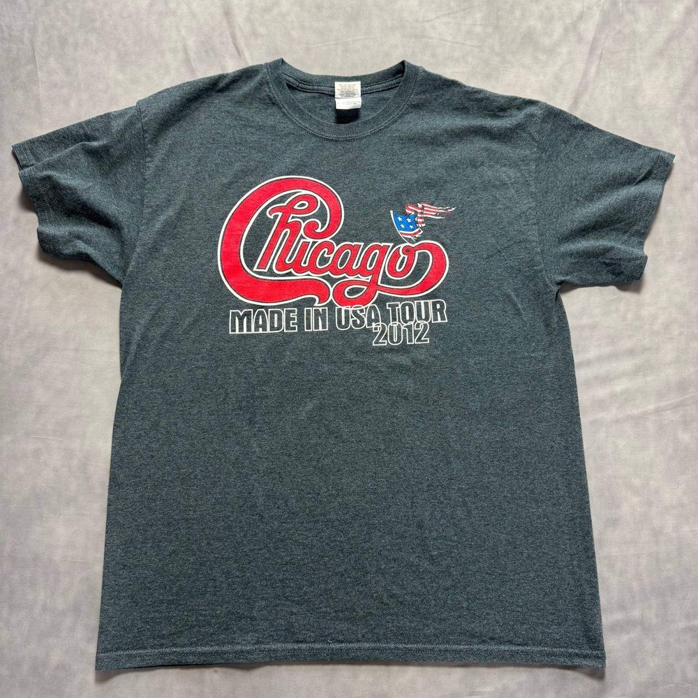 Chicago Band Made In USA Tour 2012 T-Shirt Doobie Brothers Mens Large Grey